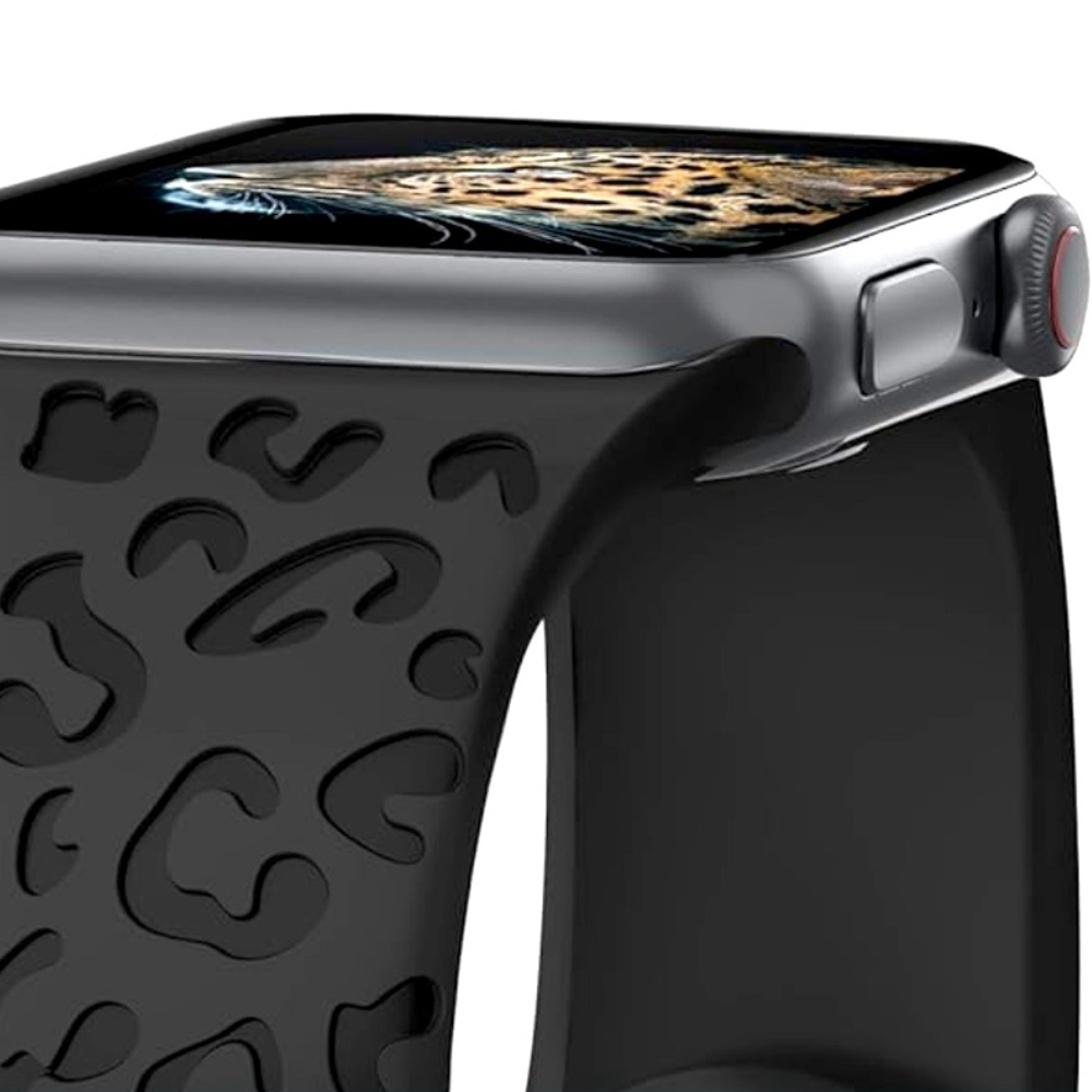 Leopard Engraved Bands for Apple Watch Band 40mm 38mm 41mm